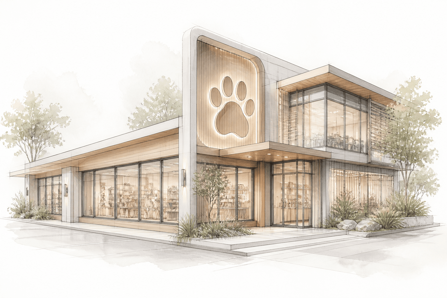 Pet Store Chain with Management Overhead Financial Model